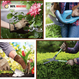 Gants de travail robustes en cuir de vachette, gants de chauffeur pour la conduite de camions, l'entrepôt et le jardinage, avec paume en cuir croûte, gants de sécurité - Product Image 5