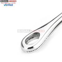 Mini-pince à éponges 6,5'' classique plaquée argent, instrument hémostatique pour piercing corporel, pince à pansement en acier inoxydable antidérapante