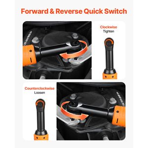 Llave de Trinquete Inalámbrica de 3/8 Pulgadas, 240 RPM, 33 ft-lb de Torque, 12V, Llave Eléctrica para Bricolaje con Batería Extendida - Product Image 3