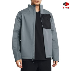 แจ็คเก็ตซอฟต์เชลล์ดีไซน์พิเศษสำหรับผู้ชาย ยี่ห้อ Ryan Pro Gear ปิดซิป พร้อมโลโก้แบบกำหนดเอง สวมใส่สบายๆ - Product Image 6