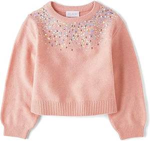 Pull à col rond à manches longues pour filles de The Children's Place - Product Image 1