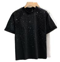 Wheel Deel Sports Kualitas Tinggi Sutra/Katun Bernapas Cepat Kering Motif Tahan Air Modis Kasual Unisex Musim Panas O-Neck Lengan Pendek