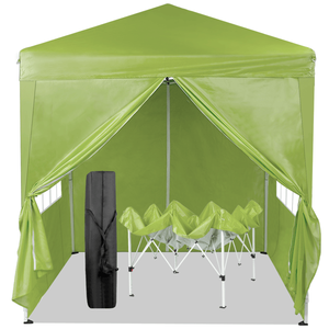 Carpa de Camping Gris Verdosa de 6.5x6.5 Pies, Práctica, Impermeable, Plegable en Ángulo Recto, con Dos Puertas y Dos Ventanas - Product Image 5