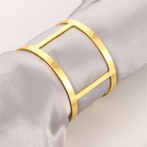 Anneau de serviette en métal décoratif élégant, conçu pour les tables de mariage et de célébration - Product Image 3