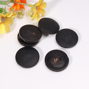 Botón Ecológico de Color Negro Natural, Cosido a Mano, con Base de Cuerno, Sin Agujeros, Moderno, para Traje o Suéter - Product Image 4