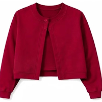 Cárdigan de Punto Transpirable para Mujer, Colores y Logotipo Personalizables, Manga Larga, Estilo Casual, Sólido, Antipilling, Cierre de un Solo Botón