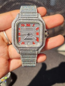 Iced Out Quartz Moissanite Diamond Automatic Moissanite <b>Wrist</b> <b>Watch</b> for <b>Men</b> & Women Gift for Her - Product Image 3