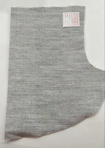 Tela Tweed a Rayas Tejida Lisa Gris con Líneas Amarillas de 58/60 Pulgadas de Ancho para Confección de Prendas y Forros para Hombre - Product Image 1