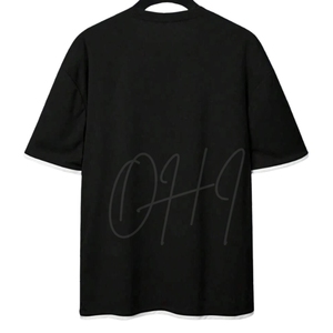 T-shirt noir surdimensionné personnalisé pour hommes |   T-shirt streetwear ample en jersey 100% coton premium |   Chemise décontractée à manches courtes tie-dye tendance - Product Image 1