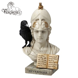 Figura Decorativa de Resina Artística Pintada a Mano, Diseño Veronés - El Cuervo - Nunca Más, para Decoración del Hogar - Product Image 2