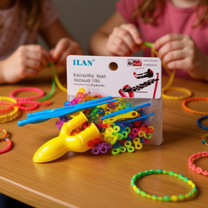 Ganci per elastici Ilan, 100 pezzi, colori assortiti, per realizzare braccialetti - Product Image 2