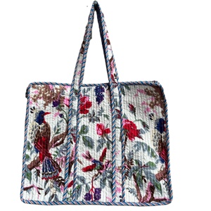 Quilted Velvet Tote <b>Bag</b> Pure Cotton Block Print in India. Indian <b>Boho</b> Quilted Shoulder <b>Bag</b> Tote <b>Bag</b> - Product Image 1