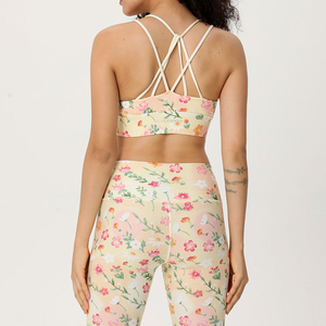 <b>Women's</b> Floral Print Elastic Waist Ankle-Length Gym Pants Custom Logo Fitness <b>Leggings</b> Yoga Pants Four-Way Stretch Breathable - Product Image 5