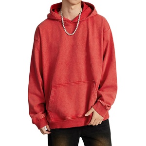 Tendance Nouveau Sweat à Capuche Lavé à l'Acide 100% Coton de Haute Qualité pour Hommes et Sweat à Capuche Vintage Lavé de Haute Qualité pour Hommes Stock Prêt - Product Image 4