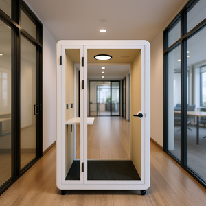 Cabina Telefónica de Oficina Moderna Solo Plus HIPOD, Panel Acústico Modular para Uso en Interiores, Mayor Privacidad y Reducción de Ruido - Product Image 3