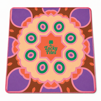 Tapis de table de mahjong pliable de luxe au design original, géométrique rétro, 33x33 pouces, en néoprène antidérapant, pour jeu de poker, idéal comme cadeau