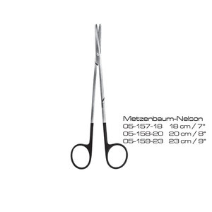 Ensemble d'instruments chirurgicaux de précision Metzenbaum-Nelson, certifié ISO13485, en acier inoxydable, pour la dissection de tissus délicats - Product Image 1