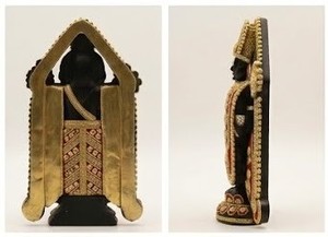 Statue d'artisanat artistique en résine plaquée or, représentant un dieu hindou, décoration religieuse pour la maison et la table - Product Image 5