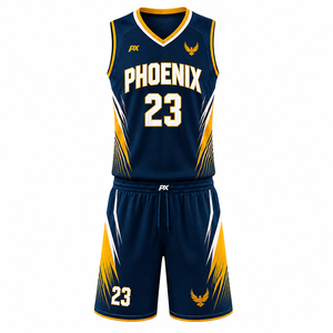 Tenue de basketball de haute qualité pour hommes, ensemble maillot et short personnalisés pour équipe, design sublimé, tissu respirant, vêtements d'entraînement sportif - Product Image 2