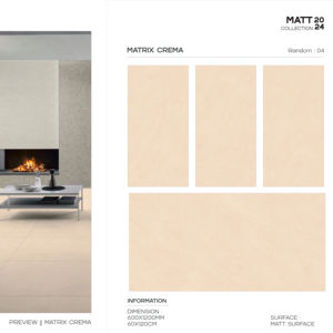 Azulejo de Porcelana Mate Urbano 600x1200, Formato Grande, Superficie Premium, para Pared y Suelo, Colección de Diseño Moderno para Interiores y Exteriores - Product Image 1