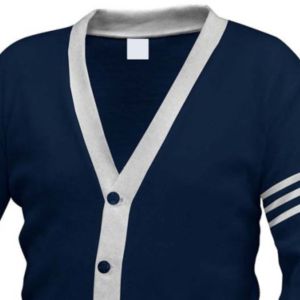 Fabricación de Logotipos Personalizados para Fraternidades y Hermandades Universitarias en Cárdigans con Cuello en V, Suéteres de Manga Larga con Cierre de Botones - Product Image 5