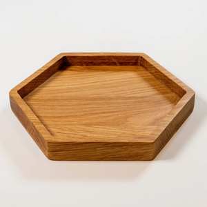 Handmade Hexagon Wooden <b>Ring</b> Display Tray Wood Honeycomb <b>Plate</b> Key Trinket Jewelry Tray <b>Ring</b> Dish - Product Image 1