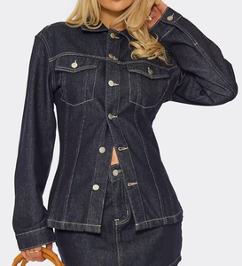 Conjunto de Dos Piezas de Mezclilla para Mujer, Chaleco sin Mangas y Pantalones de Mezclilla, Atuendo Moderno e Informal para Colecciones de Boutique - Product Image 2