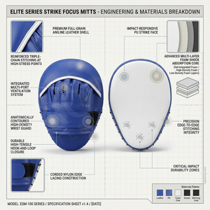 Guantes de Entrenamiento Fighter Gear Focus Mitts para Boxeo y MMA, Almohadillas de Cuero Premium con Espuma Absorbente de Impactos y Soporte para Muñecas - Product Image 2