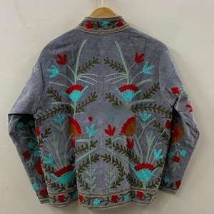 Veste en velours brodée bohème à manches longues, col mandarin, motif floral, grande taille, vêtements d'automne pour femmes - Product Image 2