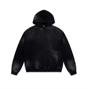 Sudadera con Capucha Negra de Algodón 100% para Hombre, Estilo Oversize, Casual, con Estampado Frontal Sublimado, Tejido de Punto, Ideal para Otoño - Product Image 2