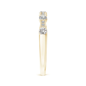Bague de fiançailles et de mariage de luxe en or 10K 14K 18K, argent 925 935, plaqué or, avec diamants de laboratoire taille alternée - Product Image 4