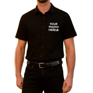 Custom Item Custom Short Sleeve Jacket Personalized Text Photo Logo Print 100% Polyester Autumn Unisex Uniform for Daily Wear - Product Image 1