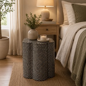 High Quality Mother of Pearl Capiz Shell Side <b>Table</b> for Living Room Customized Color Capiz <b>Stool</b> Home Furniture made in Vietnam - Product Image 5