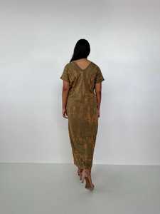 Vestido de Algodón Jersey Tie Dye, Caftán Marroquí, Bata de Mujer con Bolsillos - Product Image 6