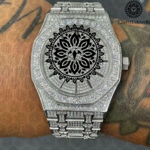 Montre de Luxe Charm Jewells en Acier Inoxydable, Boîtier 41mm, Mouvement Mécanique Analogique, Mode Homme, Accents Diamantés, Étanchéité 10 ATM - Product Image 1