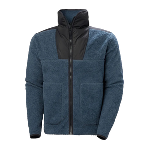 Winter Knitted Velvet Elegant Long Sleeve Casual Varsity Jacket Solid Textured <b>Covered</b> <b>Button</b> Eco-Friendly Breathable Unisex - Product Image 3