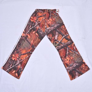 <b>Camouflage</b> Pants Women Mid Waist Elastic Loose Fit Full Length Autumn Print Side Stripe Casual Breathable Polyester Trousers - Product Image 1