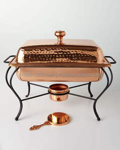 Platos de comida usados para frotar platos de lujo para buffet Catering con la mejor calidad de acero inoxidable martillado suministros para hoteles y restaurantes - Product Image 2