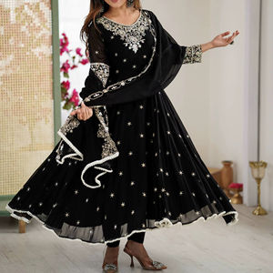 Women Ethnic Motifs Embroidered Anarkali Kurta with Leggings & Dupatta - Product Image 1