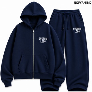 Conjunto de Sudadera y Pantalones de Chándal de Algodón French Terry, Fabricante OEM, Personalizado, Marca Privada, Venta al Por Mayor - Product Image 1