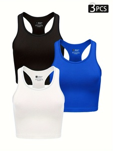 Haut court et soutien-gorge de yoga premium pour femme, vêtements de sport respirants et extensibles pour la gym et l'entraînement - Product Image 5