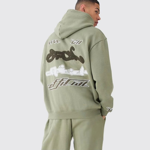 Chándales de Alta Calidad 100% Algodón, Estilo Urbano Holgado, Forro Polar, Logotipo Bordado, con Capucha, Ropa de Otoño para Hombre, Transpirable - Product Image 4