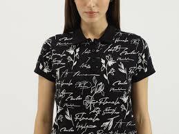 เสื้อยืดโปโลลายกราฟิก พิมพ์ลายสกรีนหลากสี ทรงเข้ารูป เสื้อสไตล์ฮิปฮอปลำลองสำหรับผู้หญิง - Product Image 4