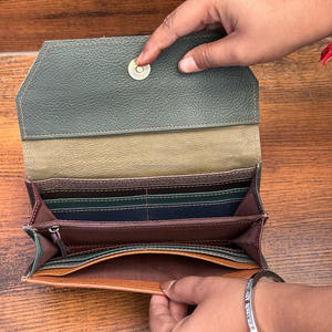 Las últimas carteras de cuero reciclado con estampado de animales de diseñador de moda para mujer, monedero de mano multicolor de diseño de lujo de alta calidad - Product Image 6