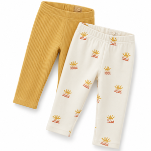 Pantalones de Boutique para Bebés Unisex, Nuevos Pantalones de Algodón al por Mayor con Estampado en las Piernas, Tejido de Punto para Niñas - Product Image 1