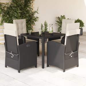 Conjunto de Comedor para Jardín en Negro - Product Image 1