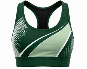 เสื้อชั้นในกีฬาผู้หญิงสีดำแบบ Racerback คอกว้างไร้ตะเข็บ ระบายอากาศได้ดี รองรับแรงกระแทกสูง สำหรับออกกำลังกาย โลโก้ด้านหน้า แต่งขอบตัดสี - Product Image 4
