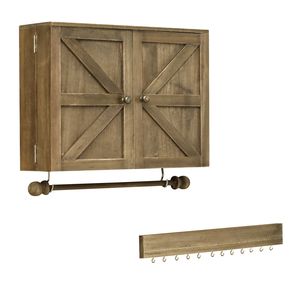 Scatola Portagioie in Legno di Alta Qualità con Decorazione a Porta Scorrevole, Contenitore da Parete per Collane, Orecchini, Bracciali, Anelli e Altri Gioielli - Product Image 5