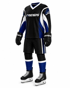 Conjunto de Uniforme de Hockey, Jersey y Pantalones Cortos, Impresión por Sublimación, Poliéster Transpirable, Unisex para Adultos, Equipo de Práctica de Hockey sobre Hielo - Product Image 2