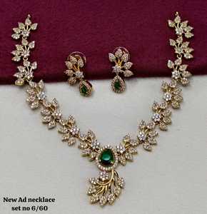 Gold Plated Flower Crystal <b>Necklace</b> Earring Set Women's Classic Wedding Jewelry Alloy Rhinestone Pear Cut Design - Product Image 6